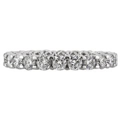 2.25ct Round Brilliant Cut Diamond Eternity Band in Platinum