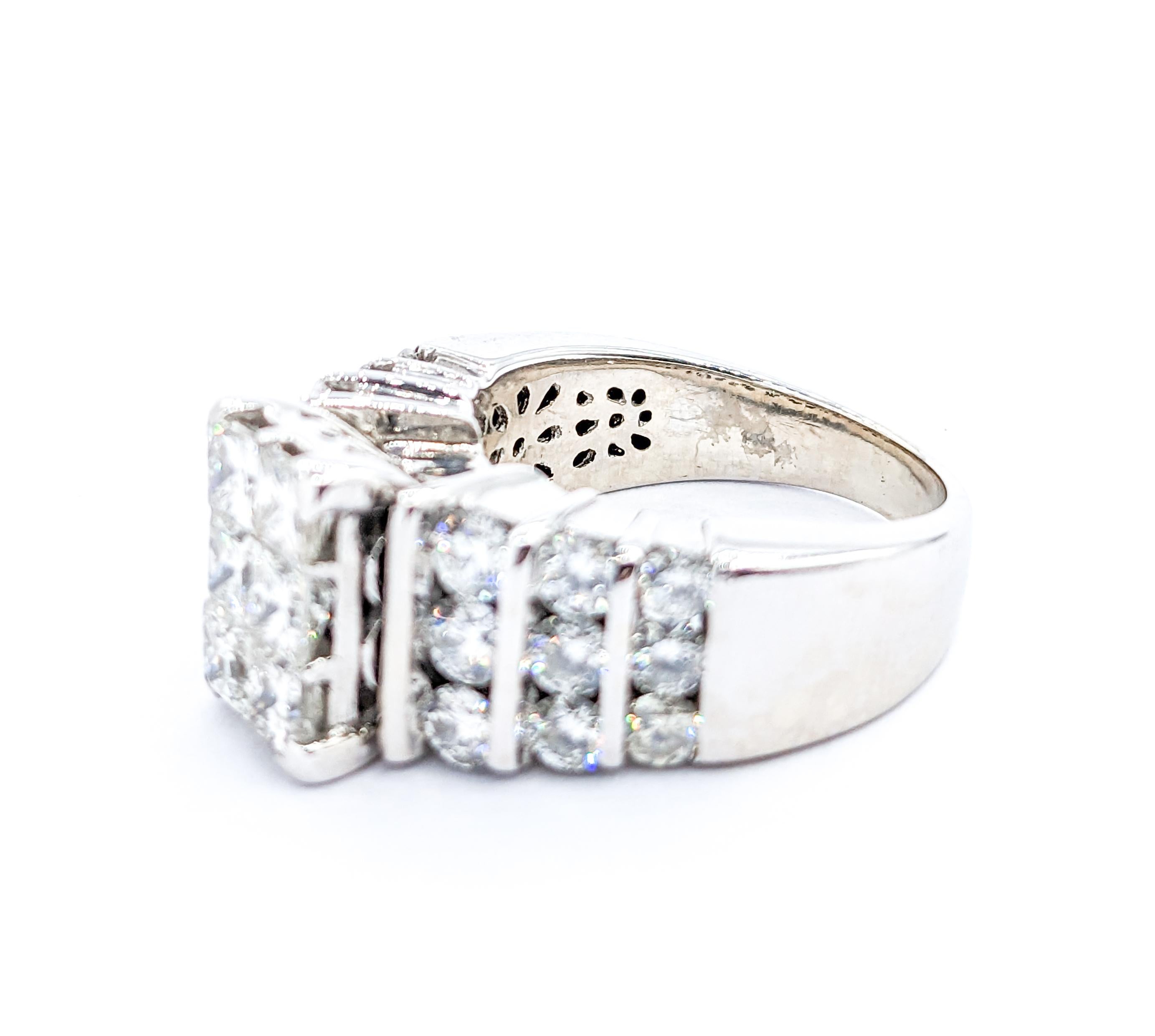 En vente :  Bague de mariage en or blanc avec diamant de 2,25ctw 5