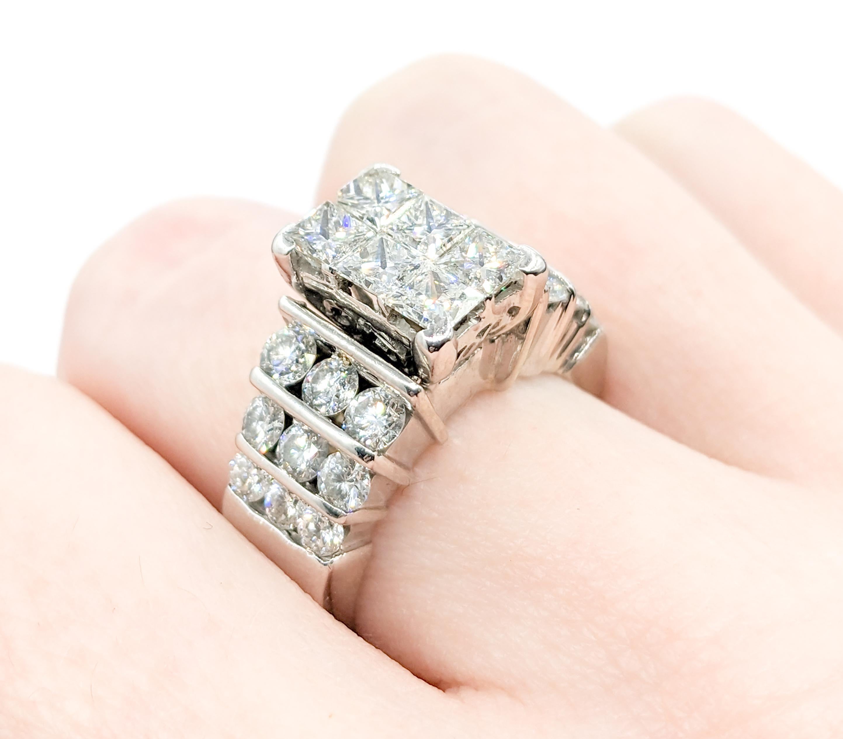 For Sale:  2.25ctw Diamond Bridal Fashion Ring In White Gold 9