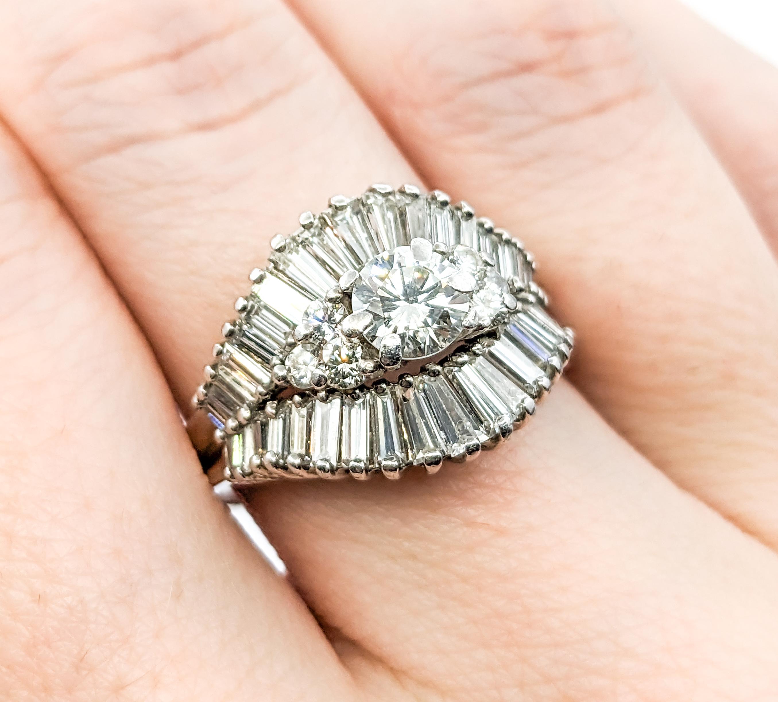 2.25ctw Diamond Fashion Ring in Platinum For Sale 4