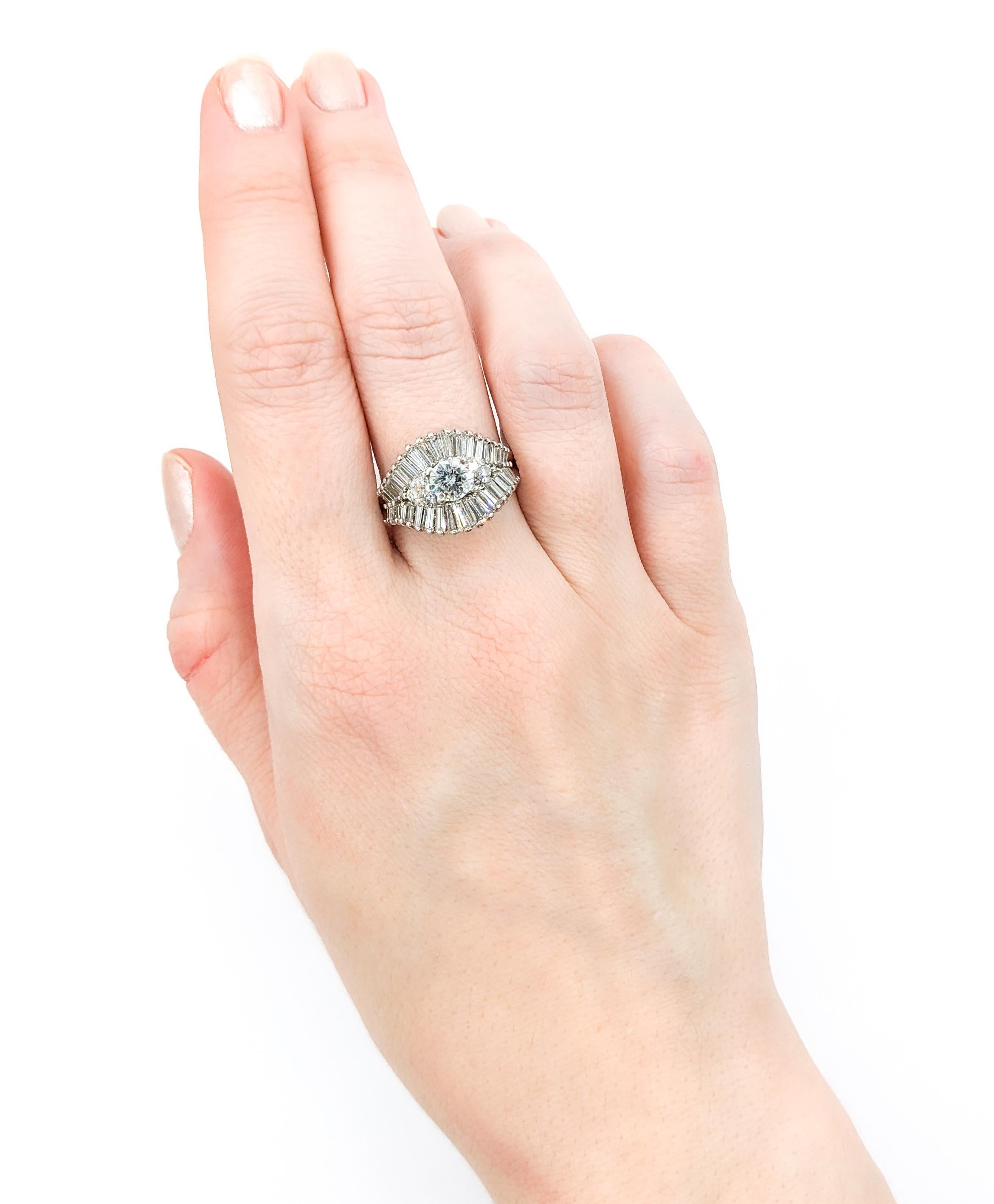 2.25ctw Diamond Fashion Ring in Platinum For Sale 5