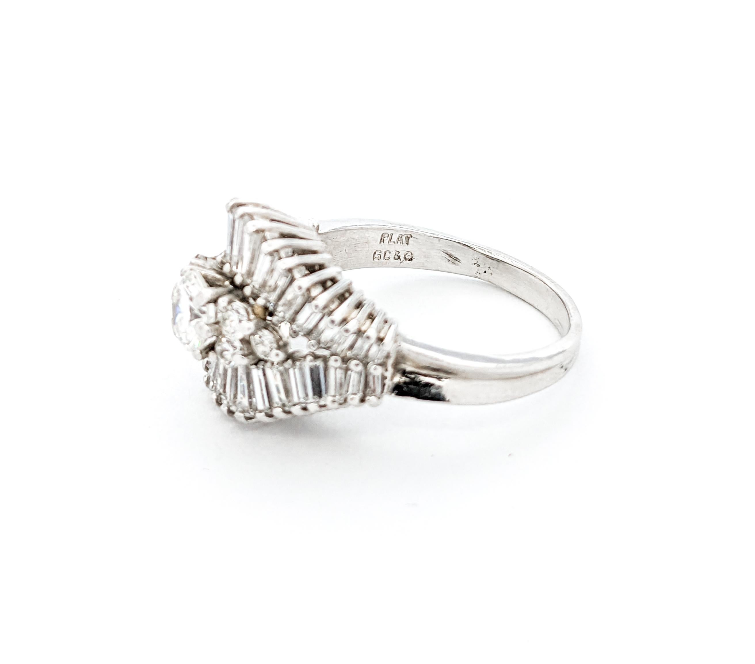 2.25ctw Diamond Fashion Ring in Platinum For Sale 1