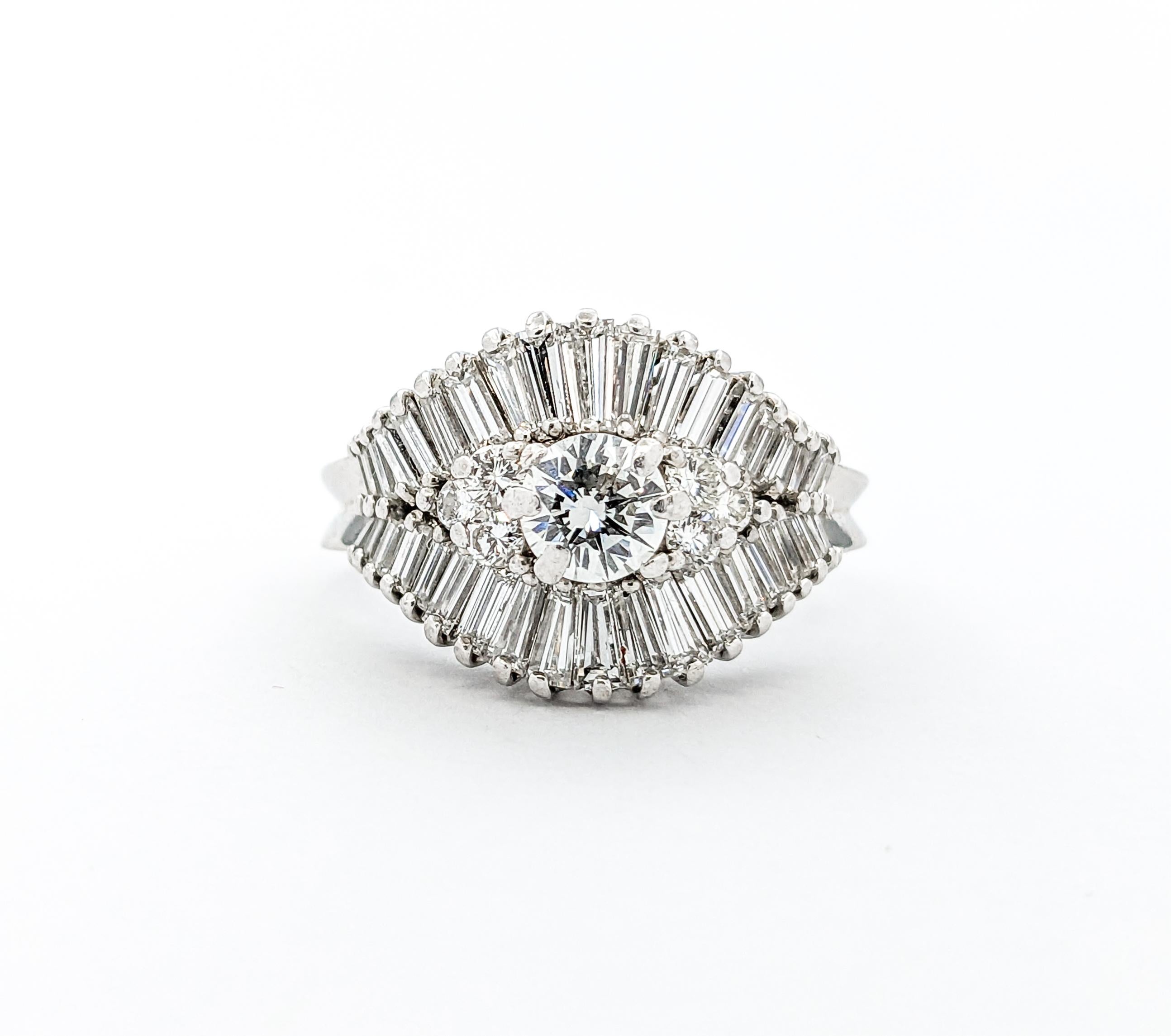 2.25ctw Diamond Fashion Ring in Platinum For Sale 2