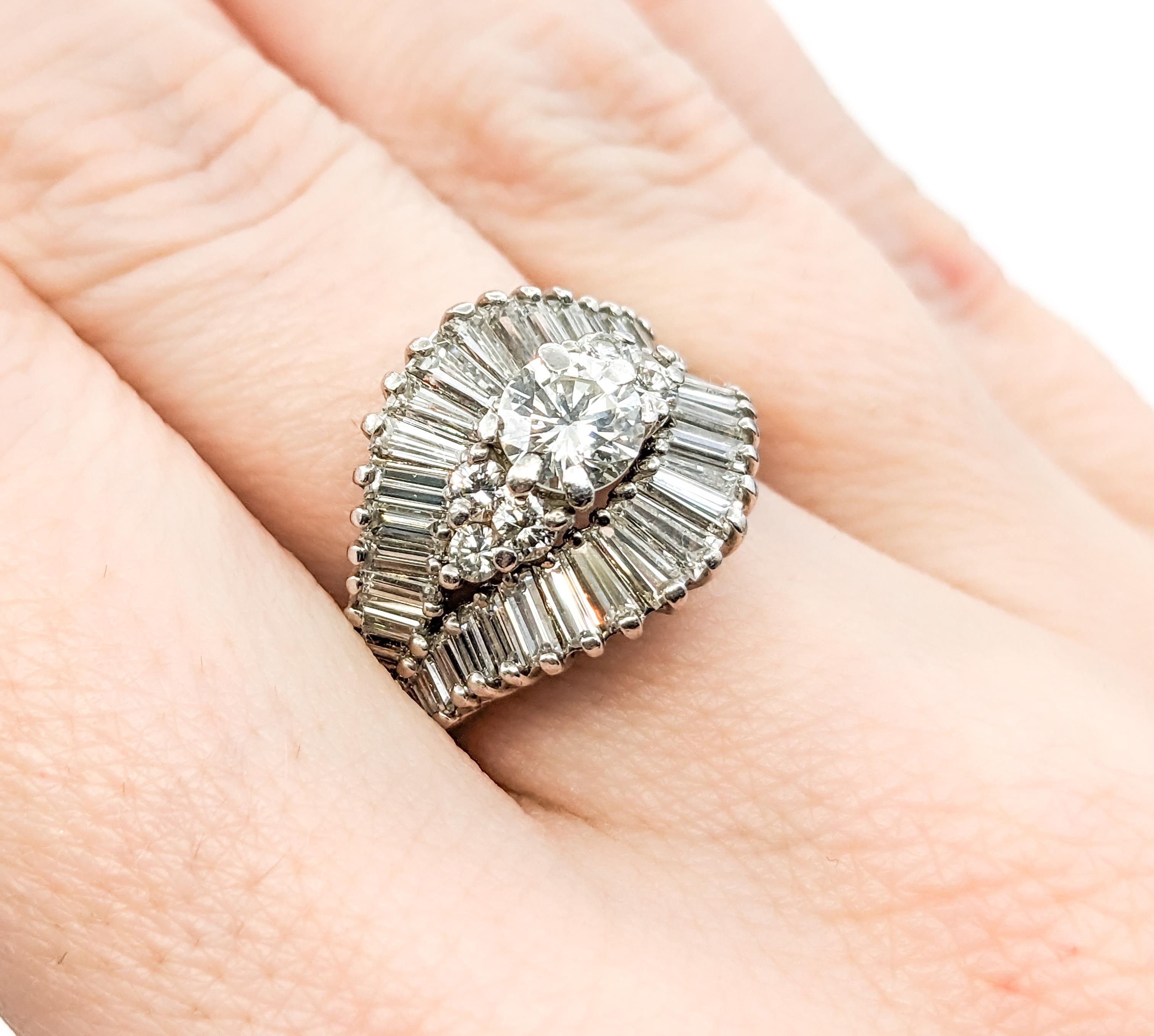2.25ctw Diamond Fashion Ring in Platinum For Sale 3