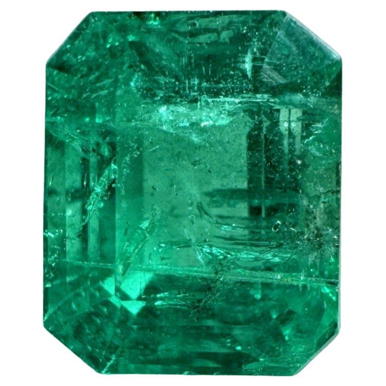 2,26 Karat 8,5x7 mittelgrüner sambischer Smaragd - Smaragdschliff Mai-Geburtsstein Edelstein