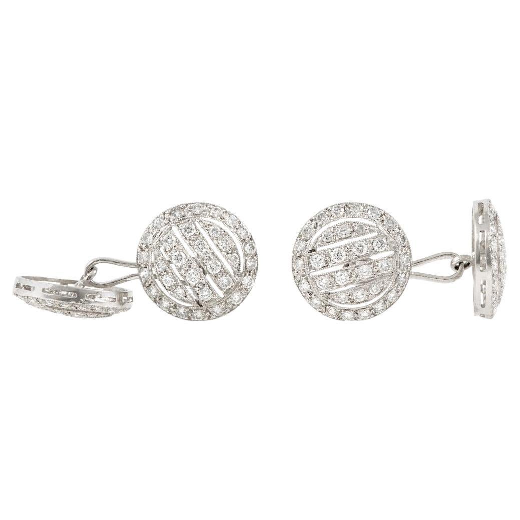 2.26 Karat Diamant-Manschettenknöpfe