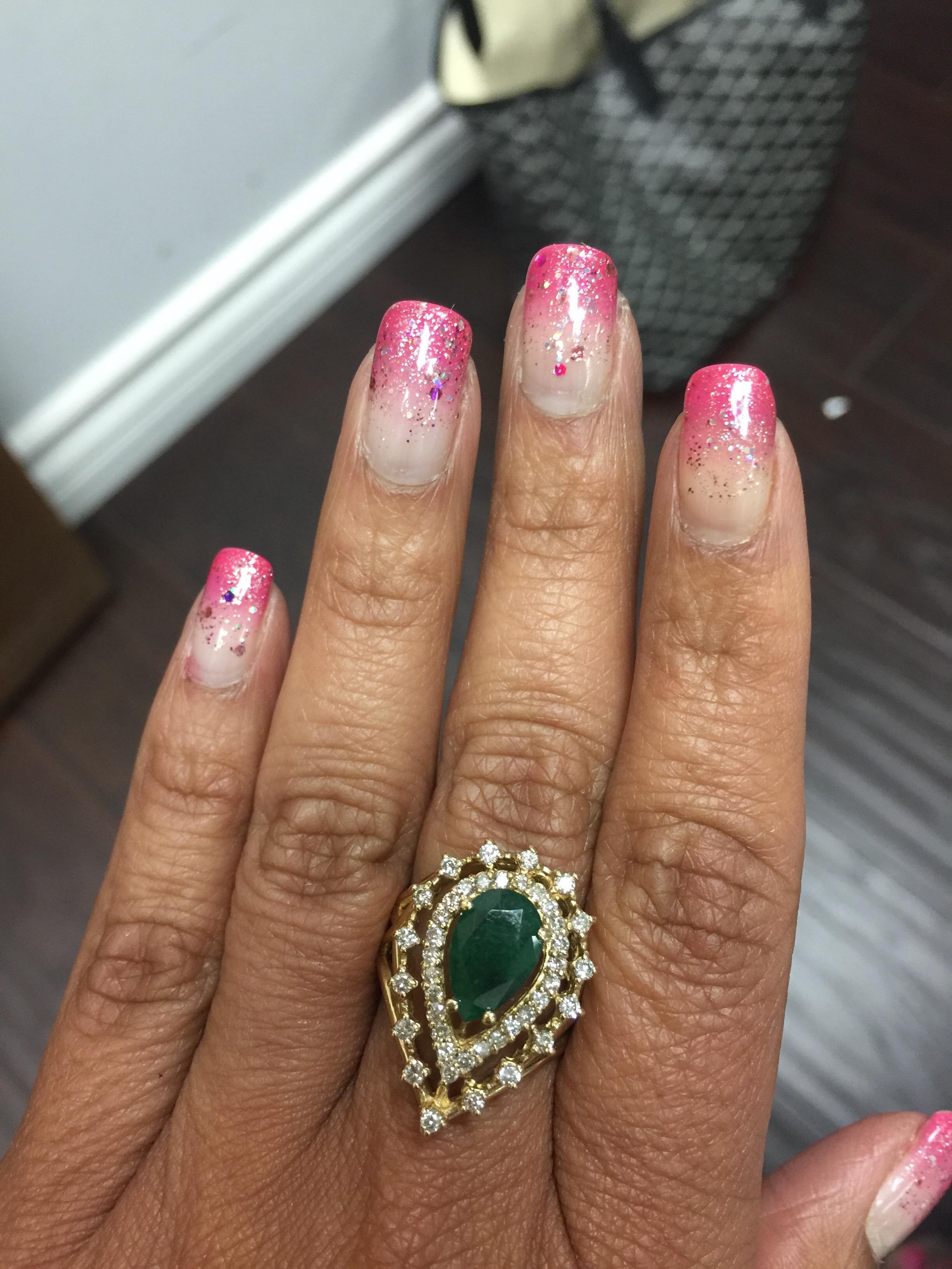 2.26 Carat Emerald Diamond 14 Karat Yellow Gold Cocktail Ring In New Condition In Los Angeles, CA