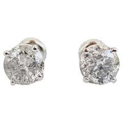 2.26 Carat Natural Diamond Round Studs