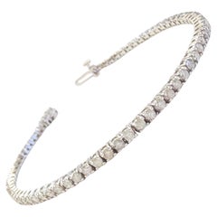 2.26 Carat Natural Diamond Tennis Bracelet 14 Karat White Gold