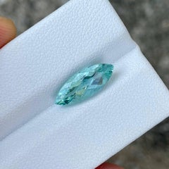 2,26 Karat Blauer Aquamarin Stein Marquise Schliff Natürlicher Afrikanischer Edelstein