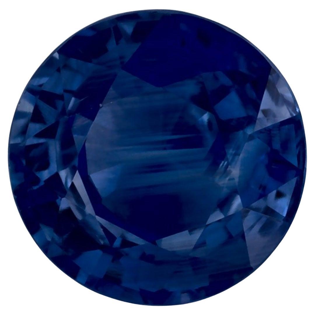 2.26 Ct Blue Sapphire Round Loose Gemstone