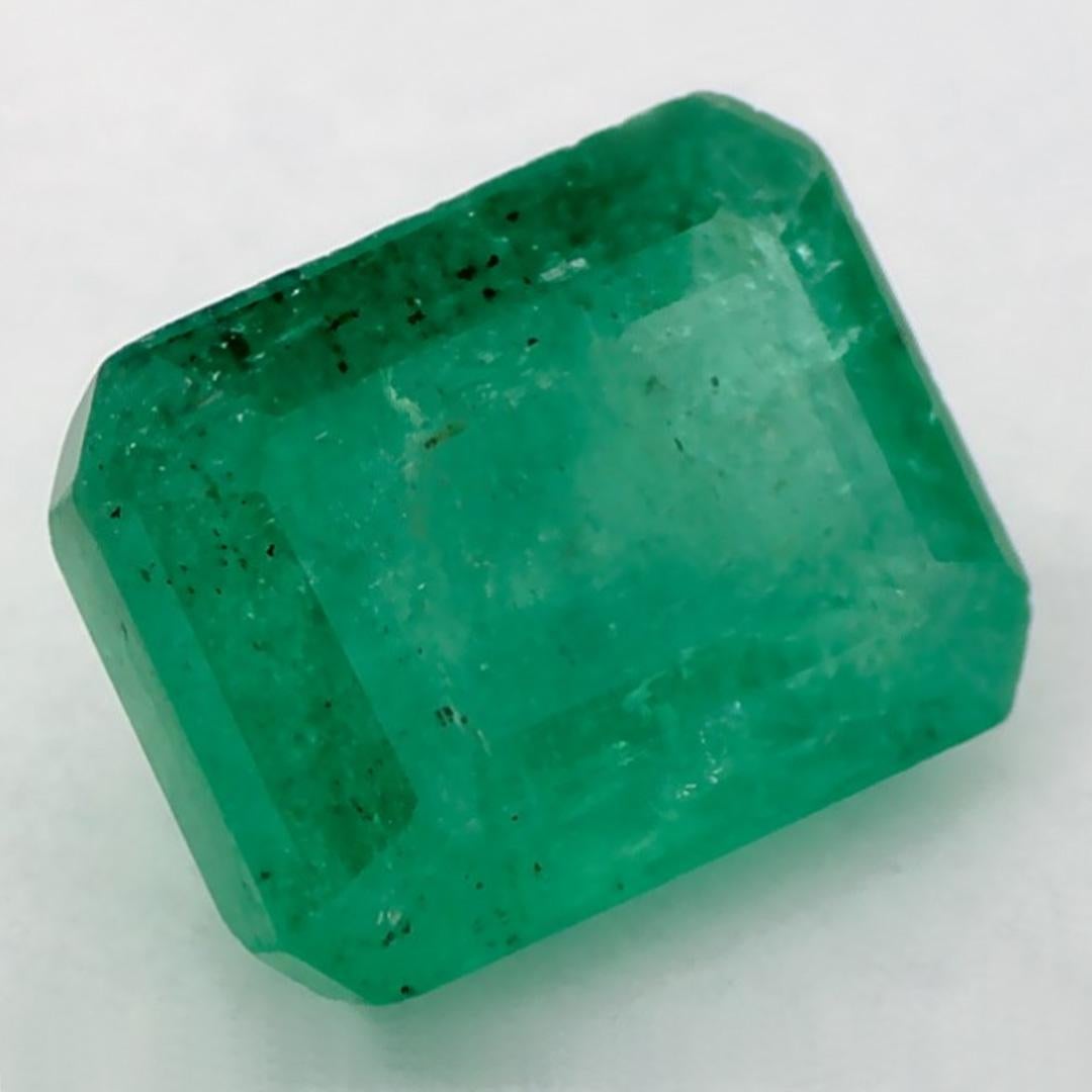 2.26 Ct Emerald Octagon Cut Loose Gemstone In New Condition In Fort Lee, NJ