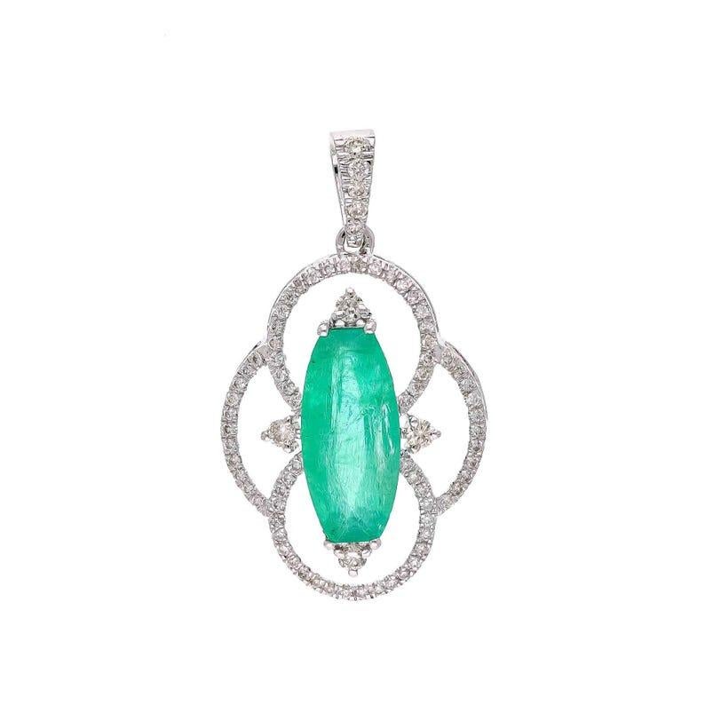 DÉTAILS DE LA PIERRE :

===============
❋ Pierre : Émeraude et diamant
❋ Taille de la pierre : 6x13 MM Approx. (± 0.20 MM)
Poids de l'émeraude : 1,95 cts. Approx.
❋ Forme de la pierre : taille fantaisie
❋ Couleur de la pierre : comme indiqué sur la