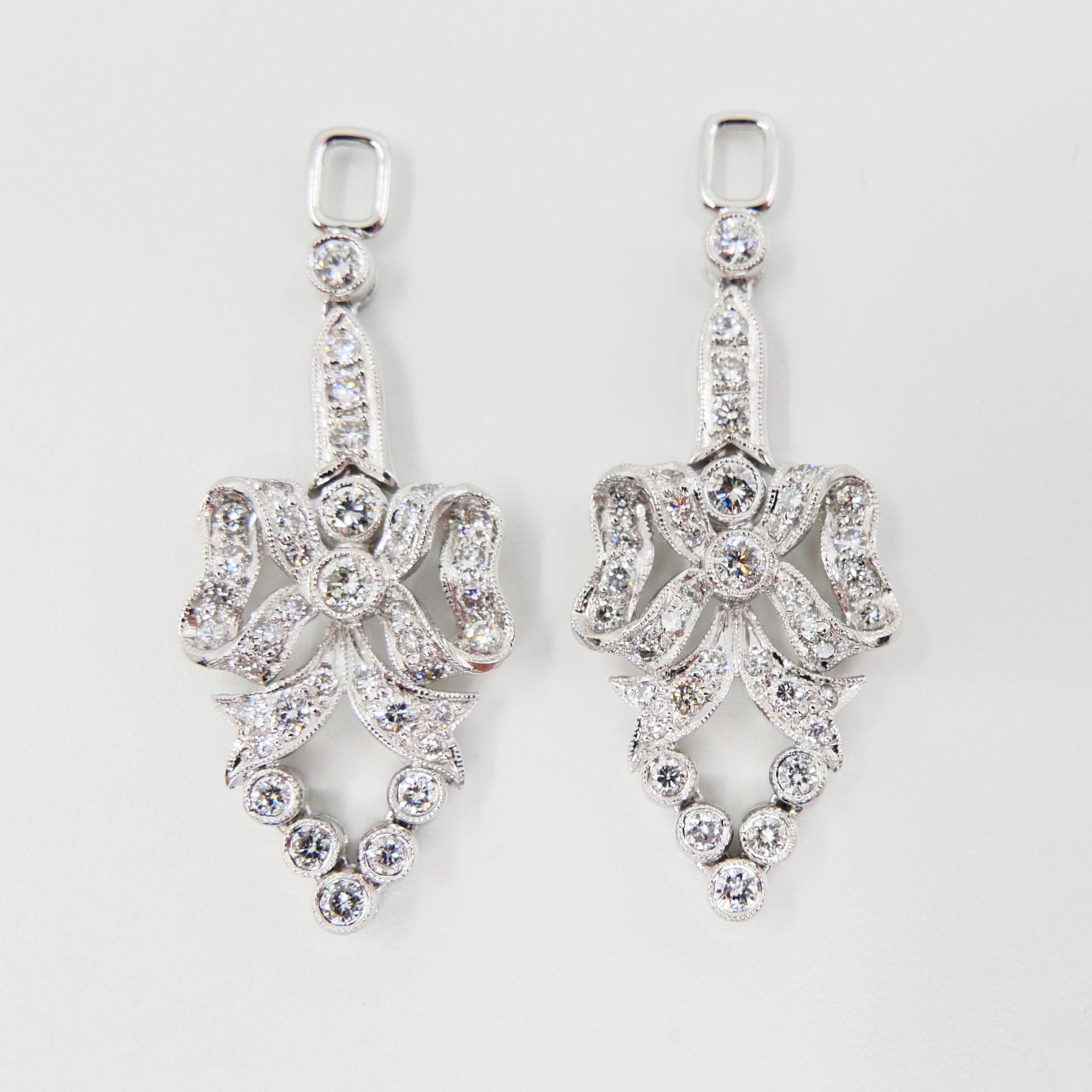 2.26 Carat Burma Ruby and Diamond Chandelier Drop Earrings. Wear Two ways. For Sale 3