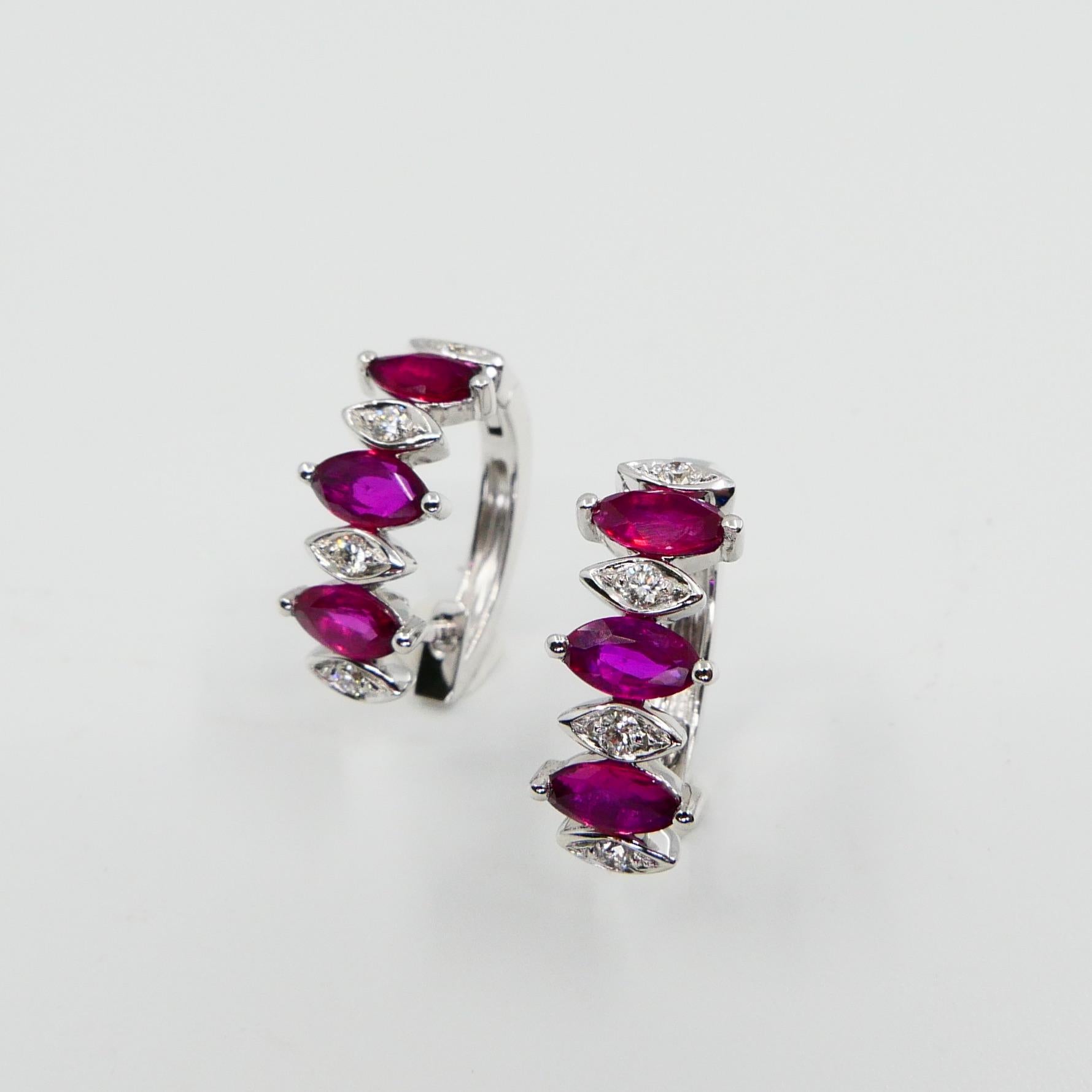 2.26 Carat Burma Ruby and Diamond Chandelier Drop Earrings. Wear Two ways. For Sale 5