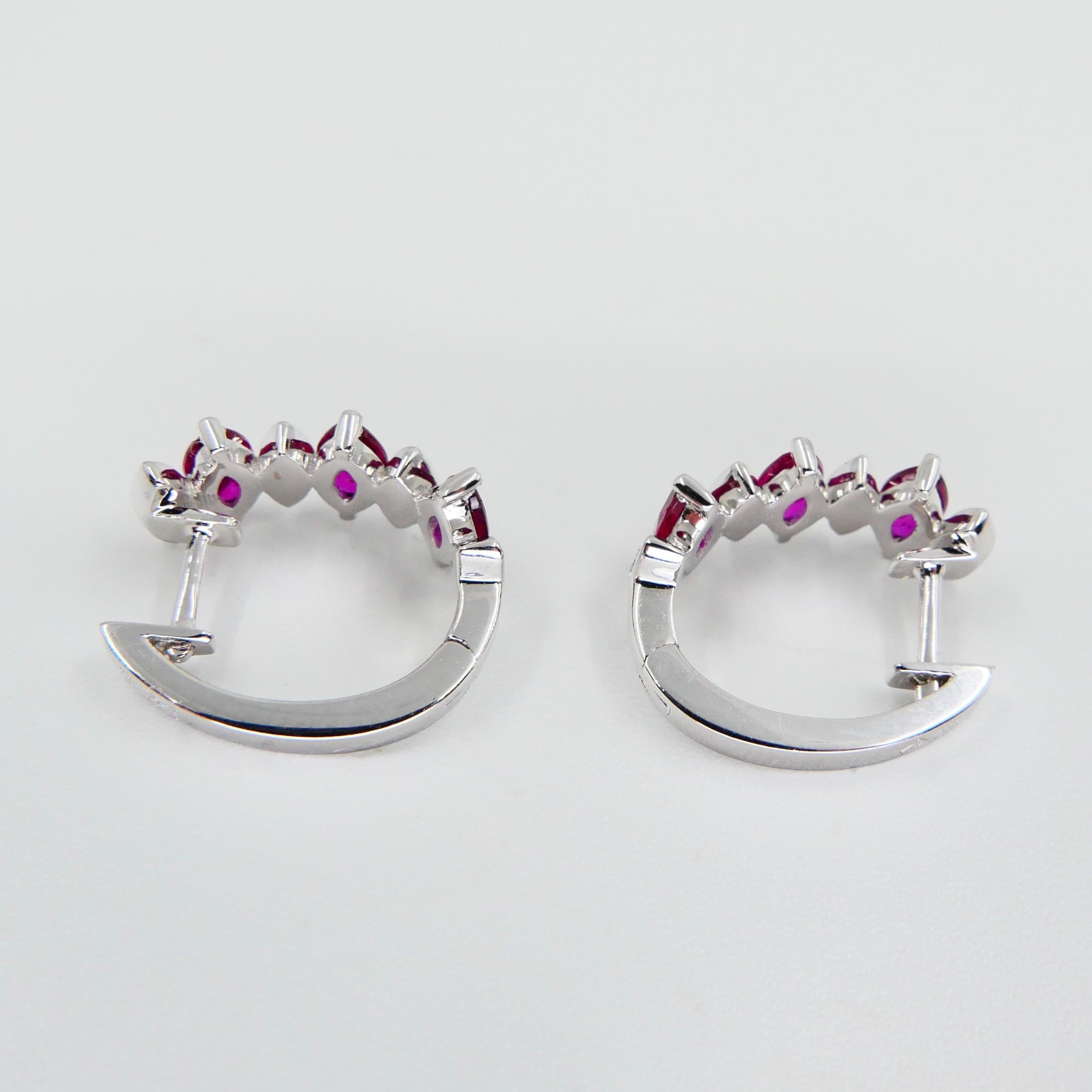Orecchini a goccia Burma con rubino e diamanti. 4,7 cm. Può essere indossato in due modi! in vendita 8
