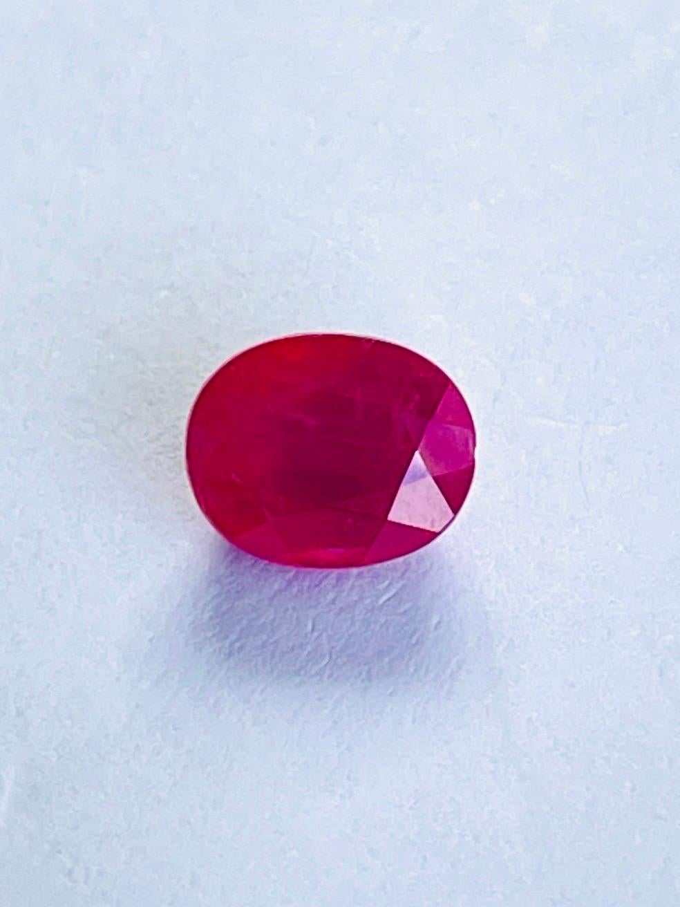 2.26ct Certificat AIGS Rubis Naturel non chauffé couleur sang de pigeon de Birmanie en vente 7