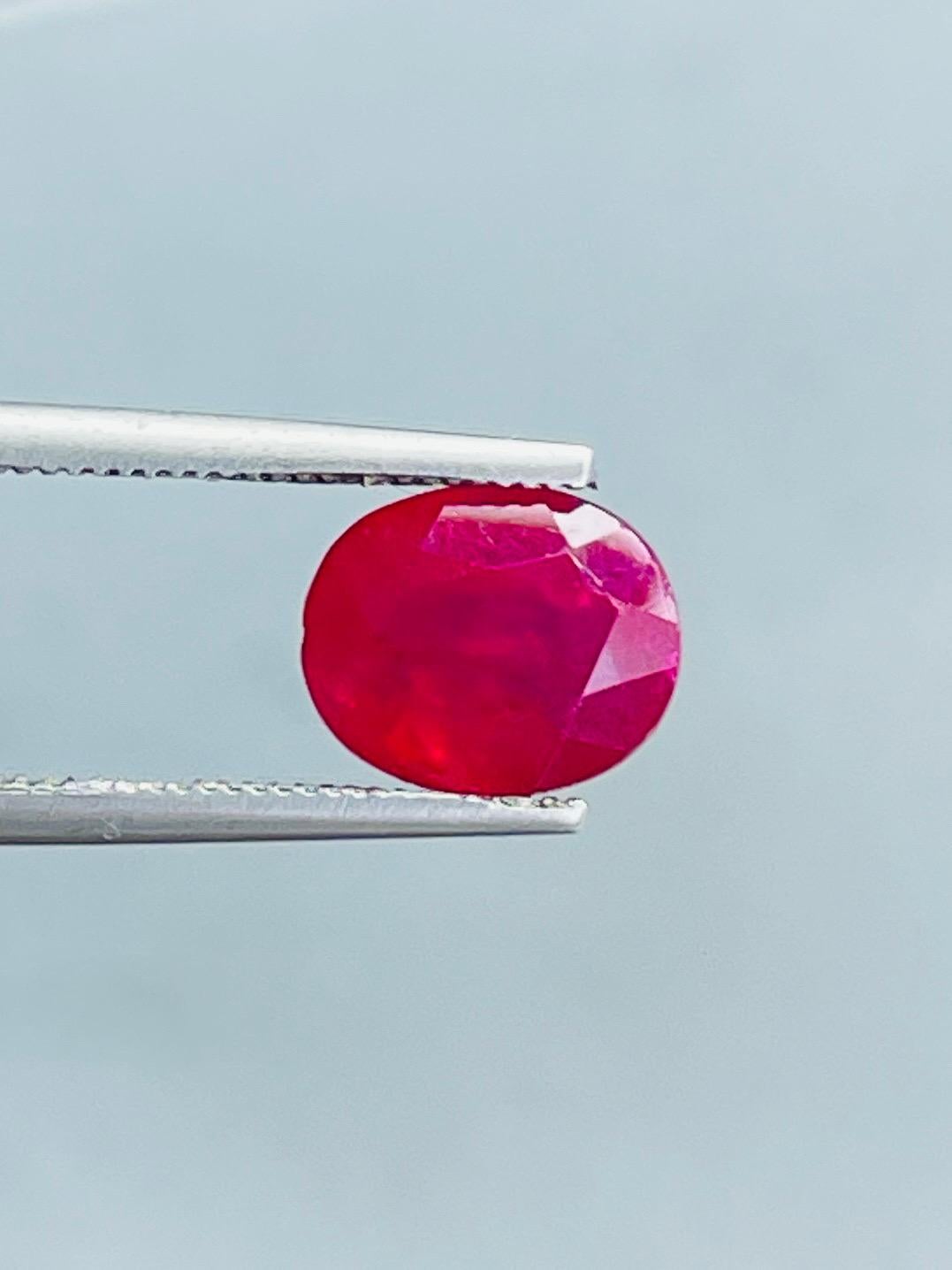 2.26ct Certificat AIGS Rubis Naturel non chauffé couleur sang de pigeon de Birmanie en vente 4