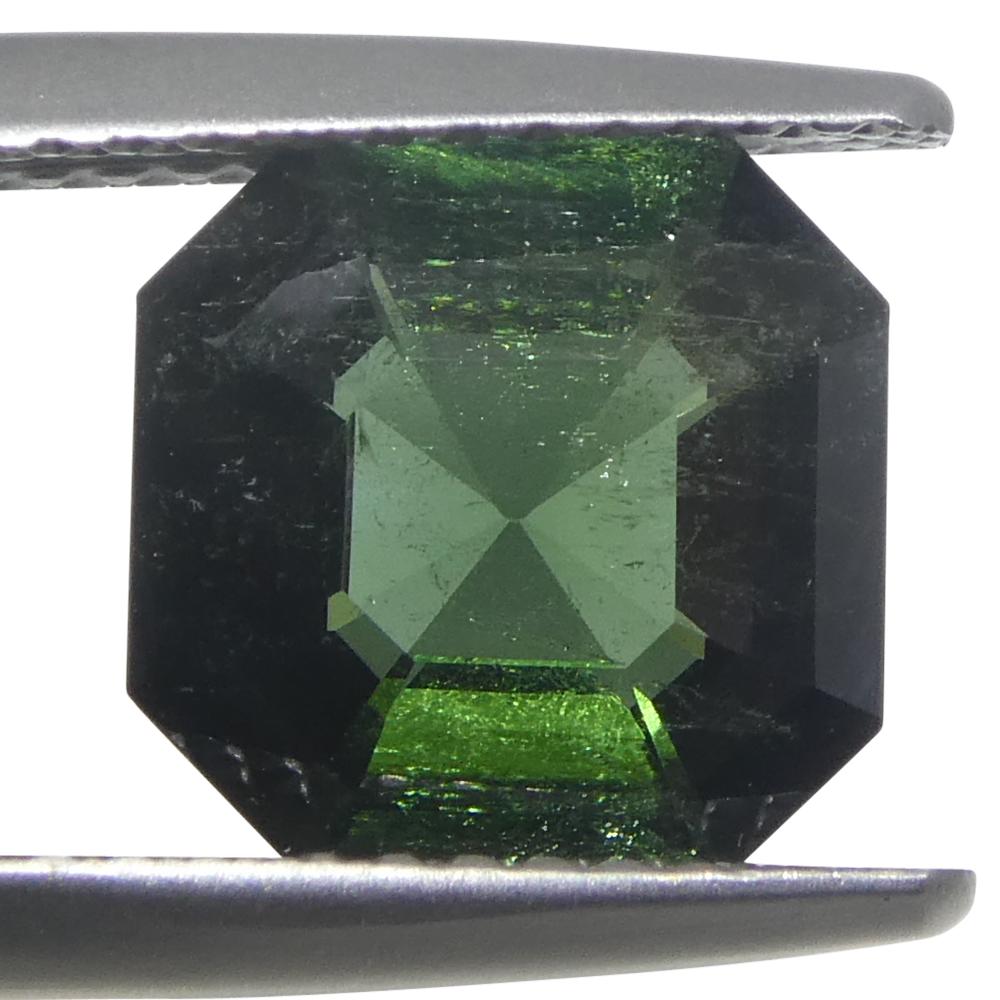 2,26ct Taglio Asscher/Tormalina verde quadrata in vendita 7