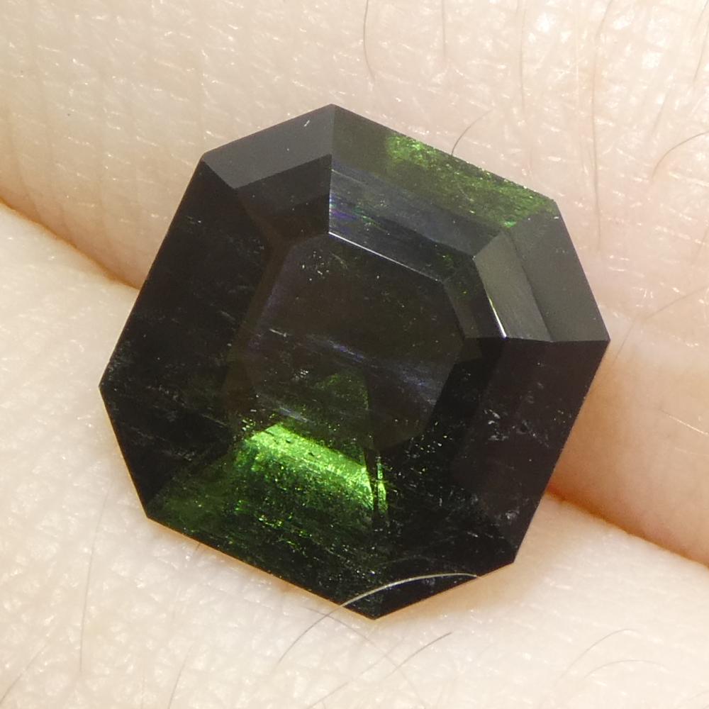 2,26ct Taglio Asscher/Tormalina verde quadrata in vendita 8