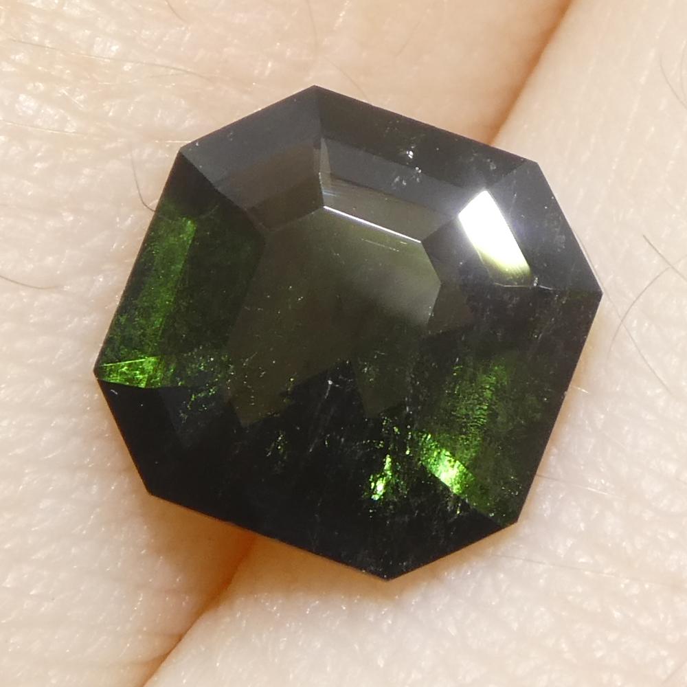 2,26ct Taglio Asscher/Tormalina verde quadrata in vendita 9
