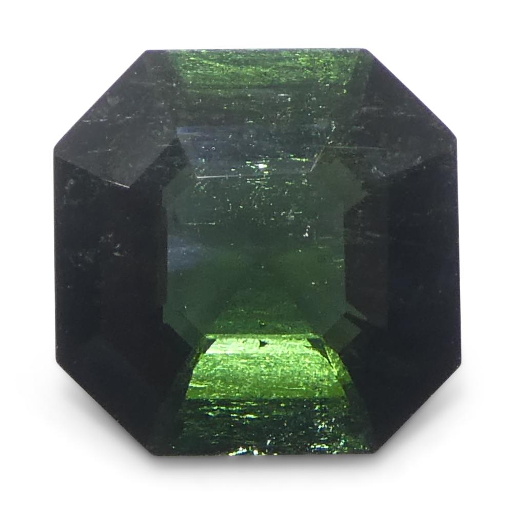 2,26ct Taglio Asscher/Tormalina verde quadrata in vendita 1
