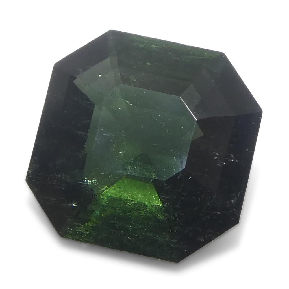 2,26ct Taglio Asscher/Tormalina verde quadrata in vendita 2