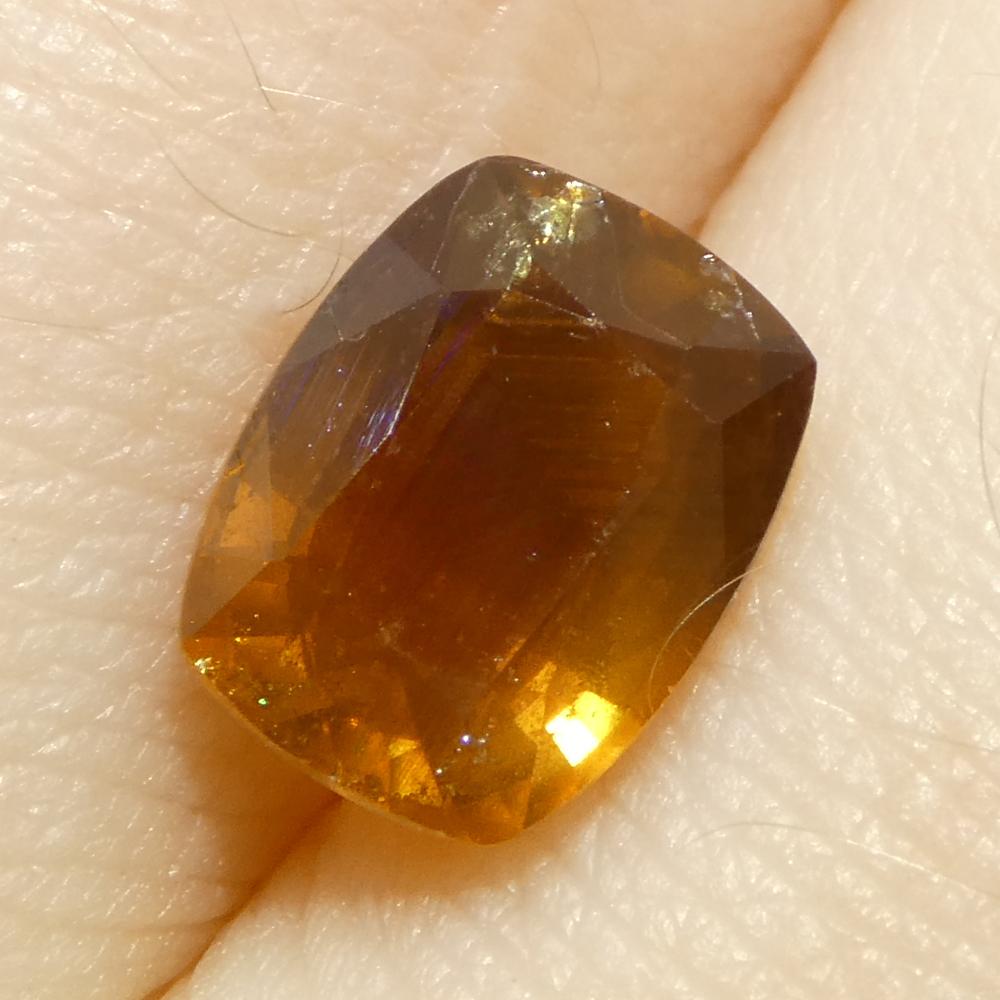 2,26ct Cushion Orange-Brauner Saphir aus Tansania, unerhitzt im Angebot 6
