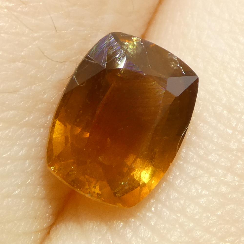 2,26ct Cushion Orange-Brauner Saphir aus Tansania, unerhitzt im Angebot 7