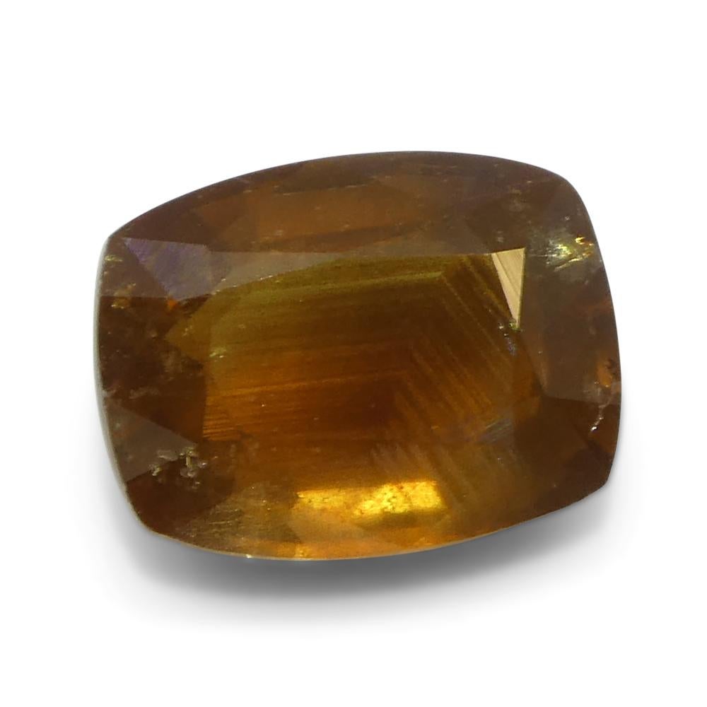2,26ct Cushion Orange-Brauner Saphir aus Tansania, unerhitzt im Angebot 2