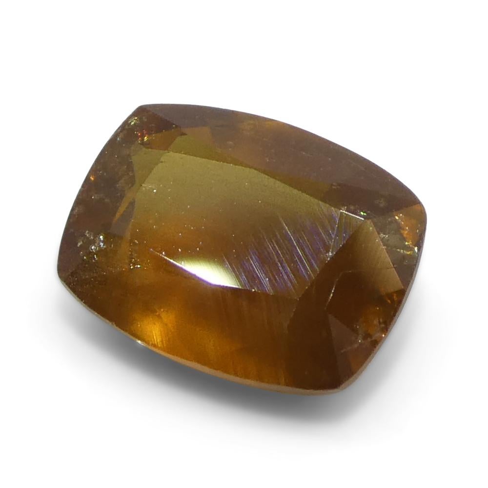 2,26ct Cushion Orange-Brauner Saphir aus Tansania, unerhitzt im Angebot 3