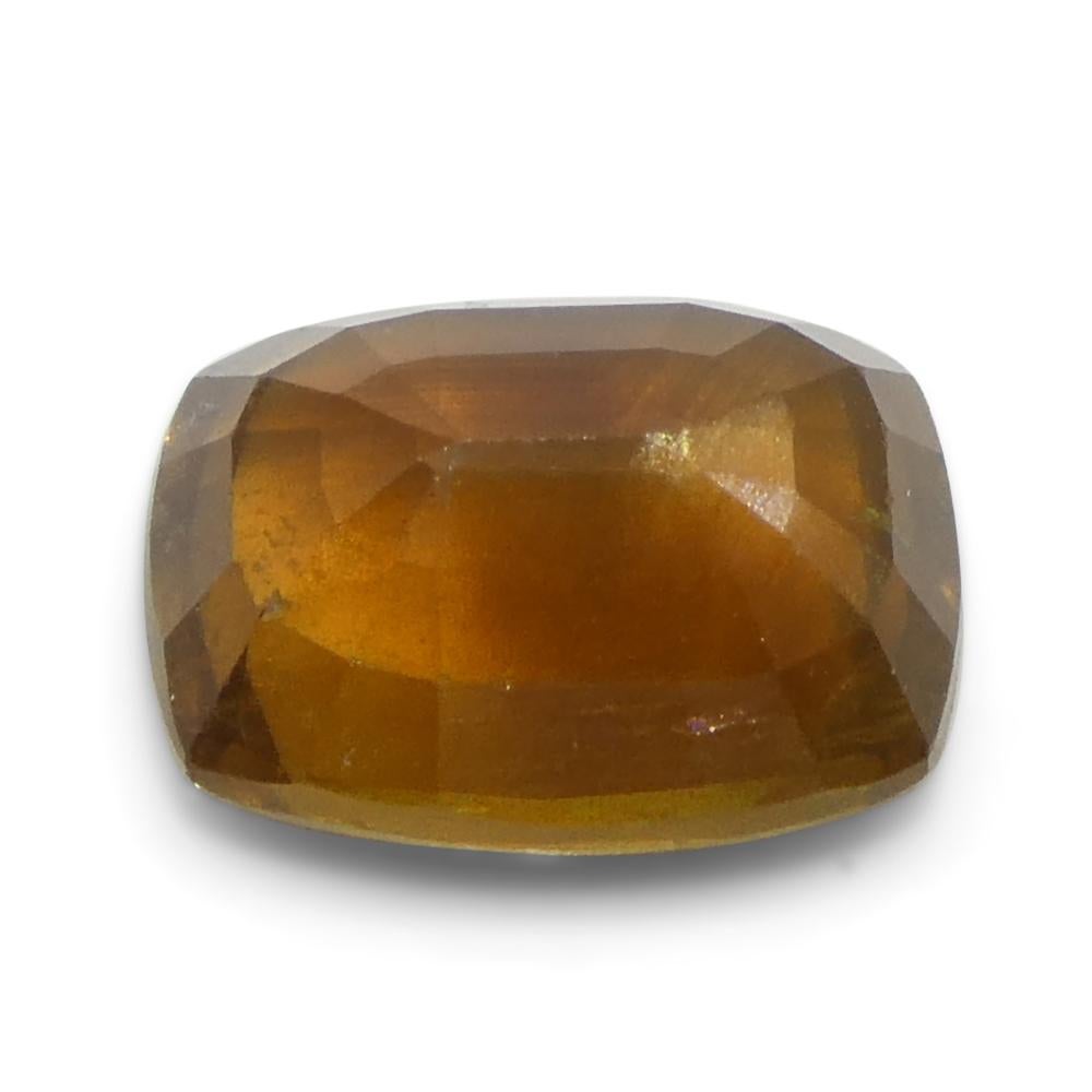 2,26ct Cushion Orange-Brauner Saphir aus Tansania, unerhitzt im Angebot 4