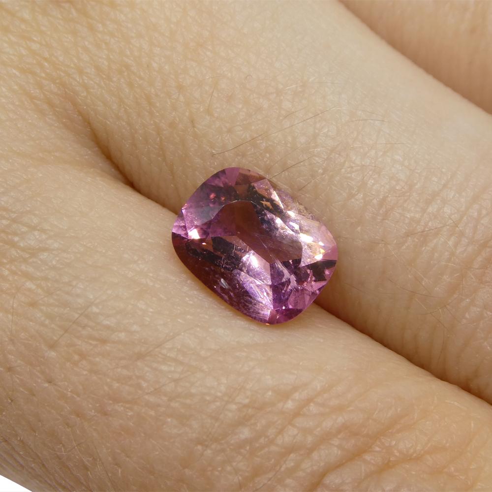 2.26ct Cushion Pink Tourmaline from Brazil For Sale 5