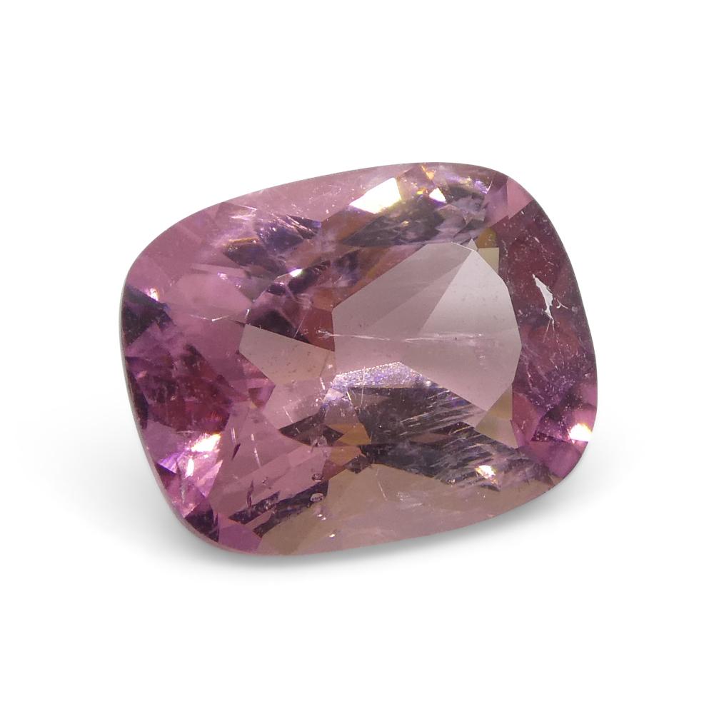 2.26ct Cushion Pink Tourmaline from Brazil In New Condition For Sale In Toronto, Ontario
