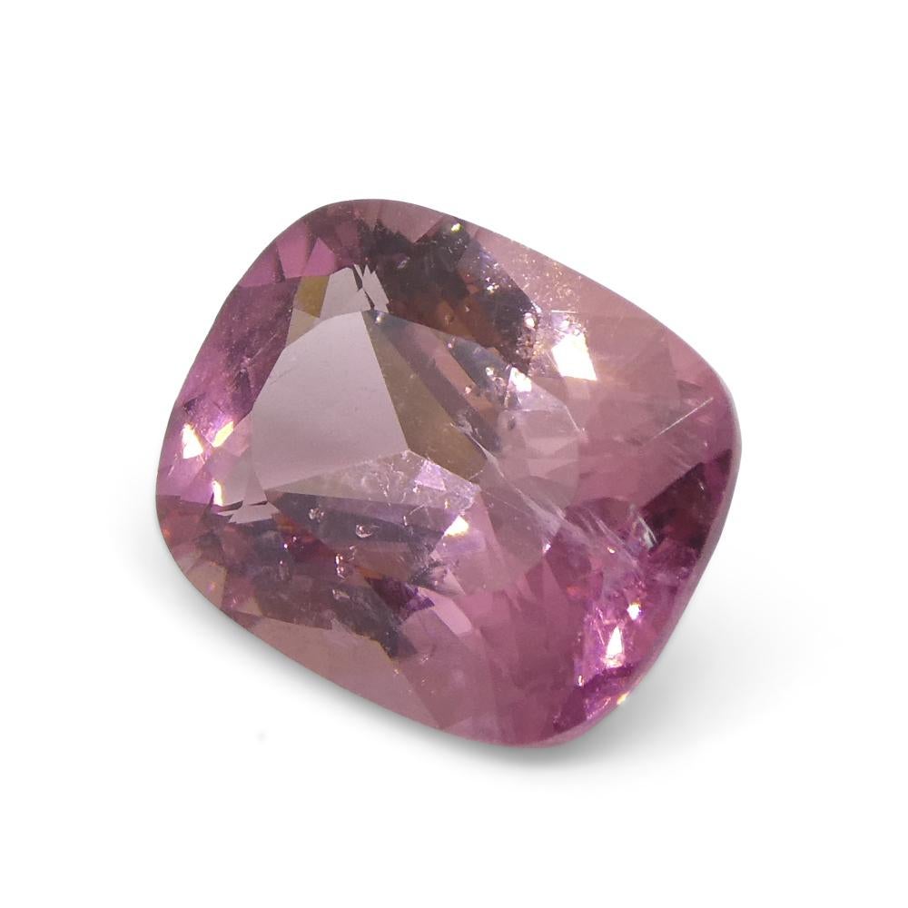 2.26ct Cushion Pink Tourmaline from Brazil For Sale 3