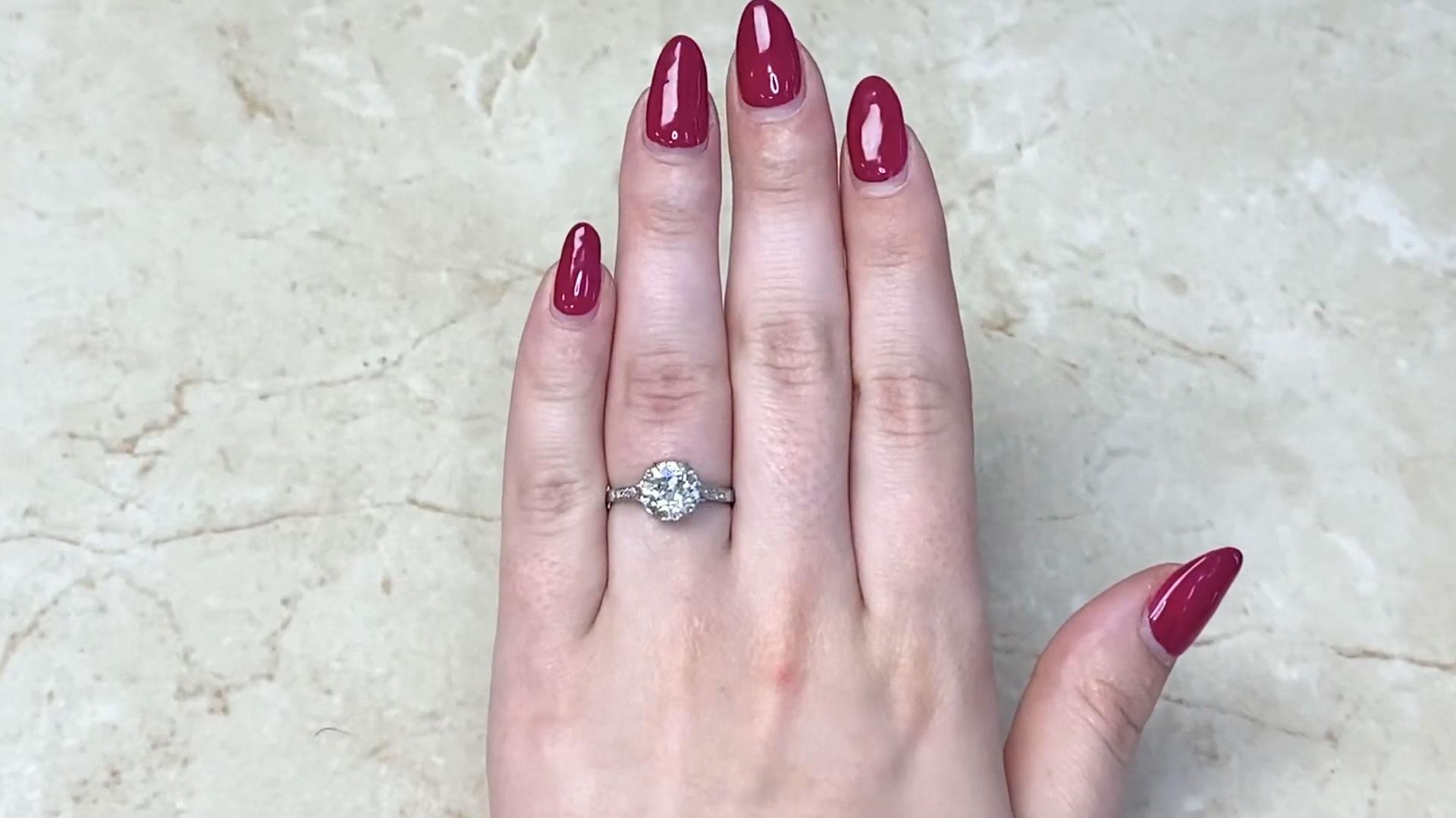 Old European Cut Diamond Engagement Ring (Approx. 2.20-Carats), Platinum 2