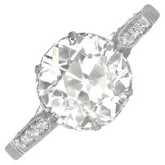 2.26ct Old European Cut Diamond Engagement Ring, Platinum