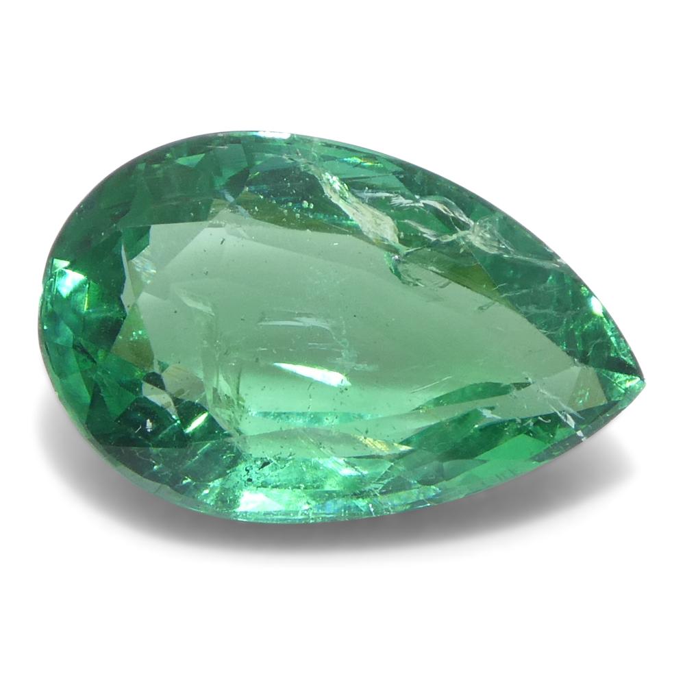 2.26ct Emeraude verte poire de Zambie en vente 5