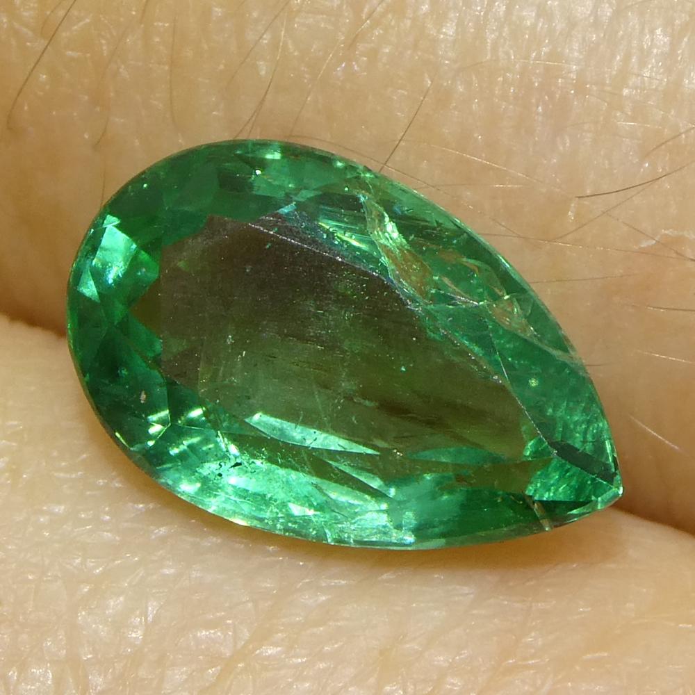 2.26ct Emeraude verte poire de Zambie en vente 6