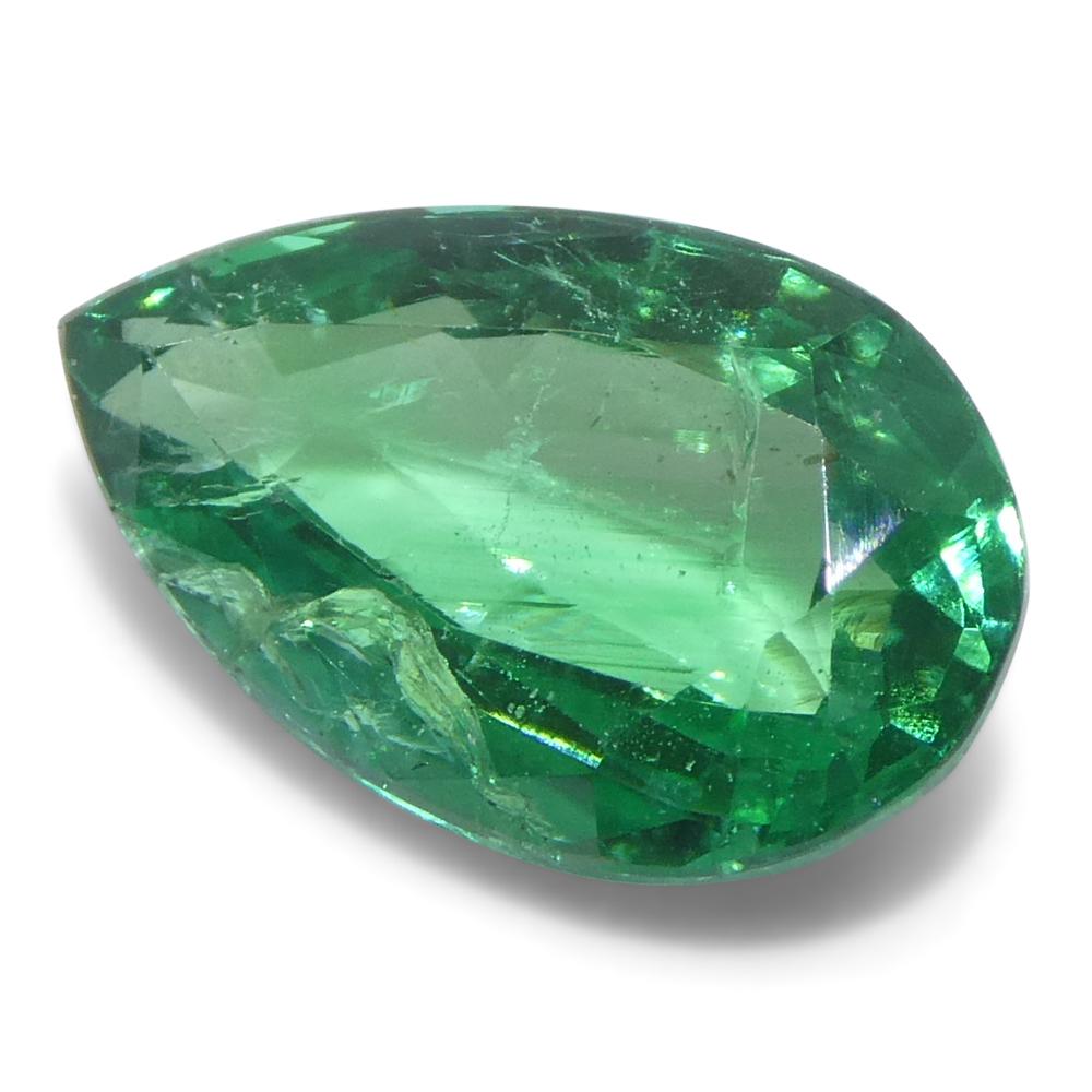 2.26ct Emeraude verte poire de Zambie en vente 4