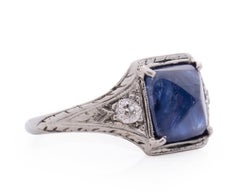2,27 Karat Art Deco Diamant Platin Verlobungsring