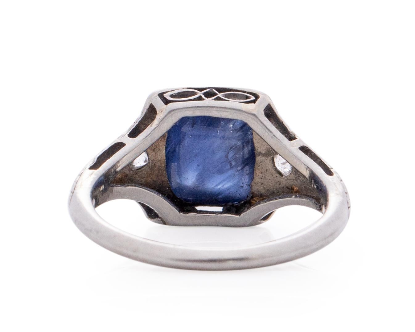 2.27 Carat Art Deco Diamond Platinum Engagement Ring In Good Condition For Sale In Atlanta, GA