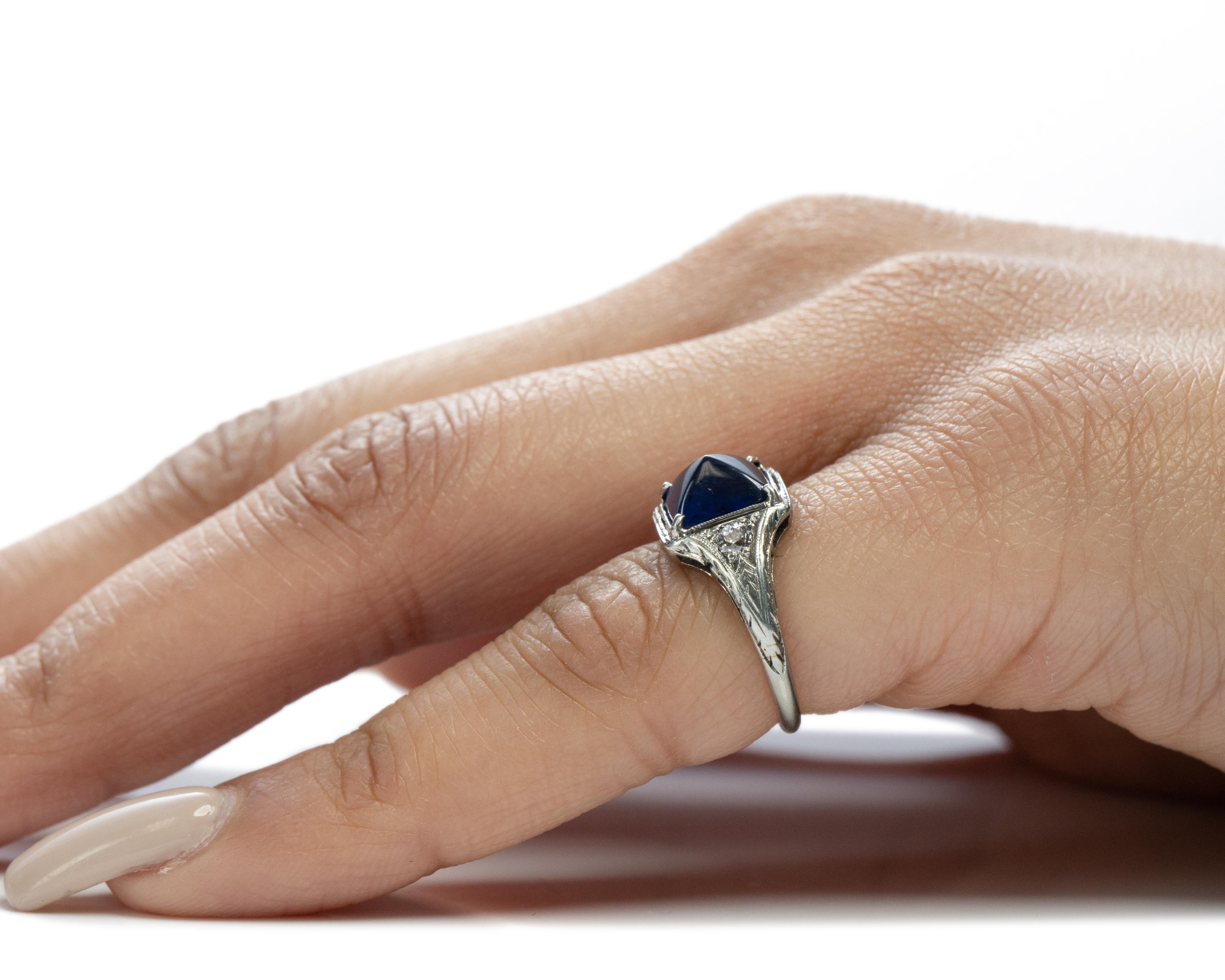 2.27 Carat Art Deco Diamond Platinum Engagement Ring For Sale 3