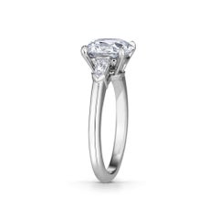 2.27 Carat Cushion Brilliant Cut Diamond Platinum Handmade Engagement Ring