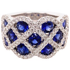 2.27 Carat Sapphire Diamond Ring