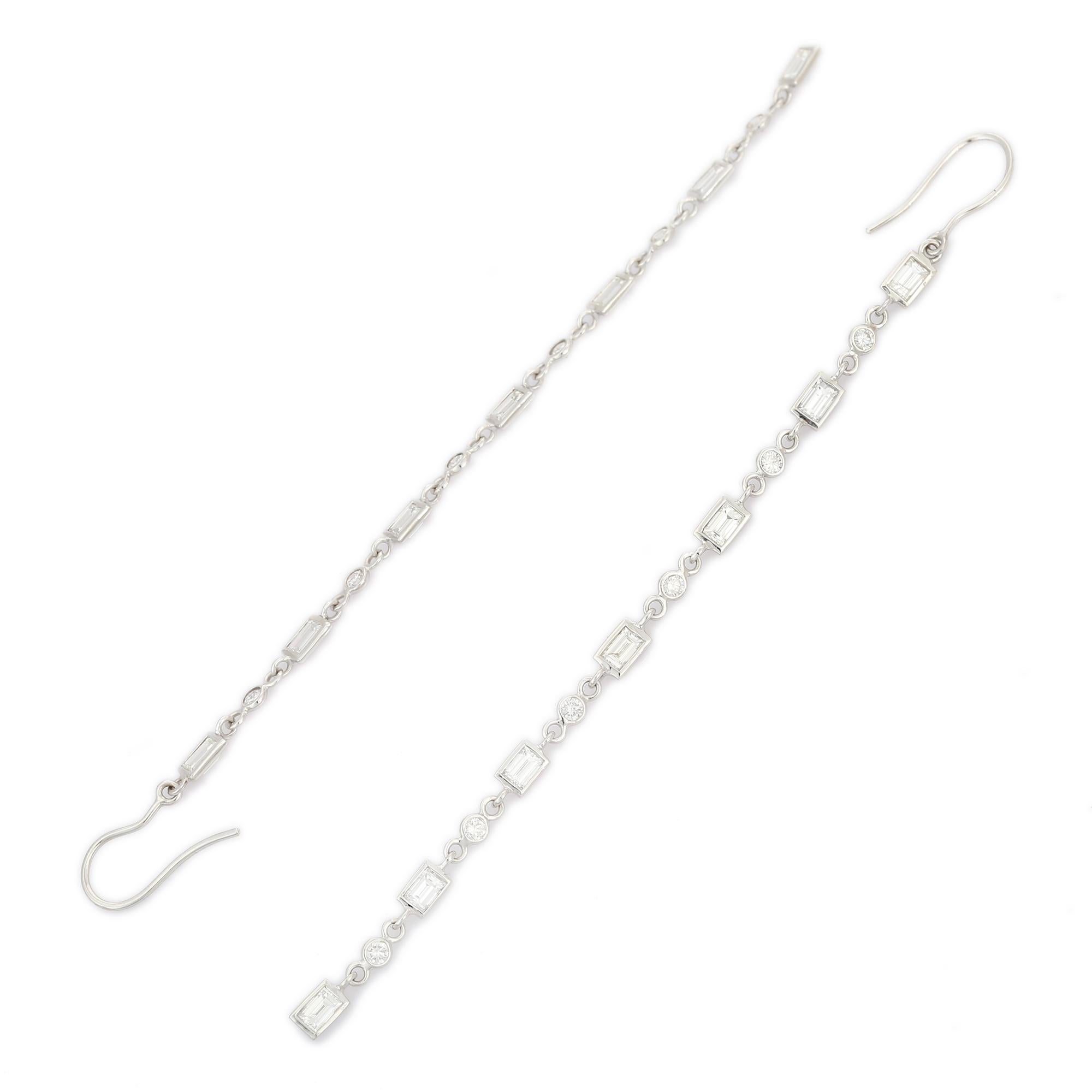 Orecchini Shoulder Dust Diamond in oro bianco 18 carati in vendita 1