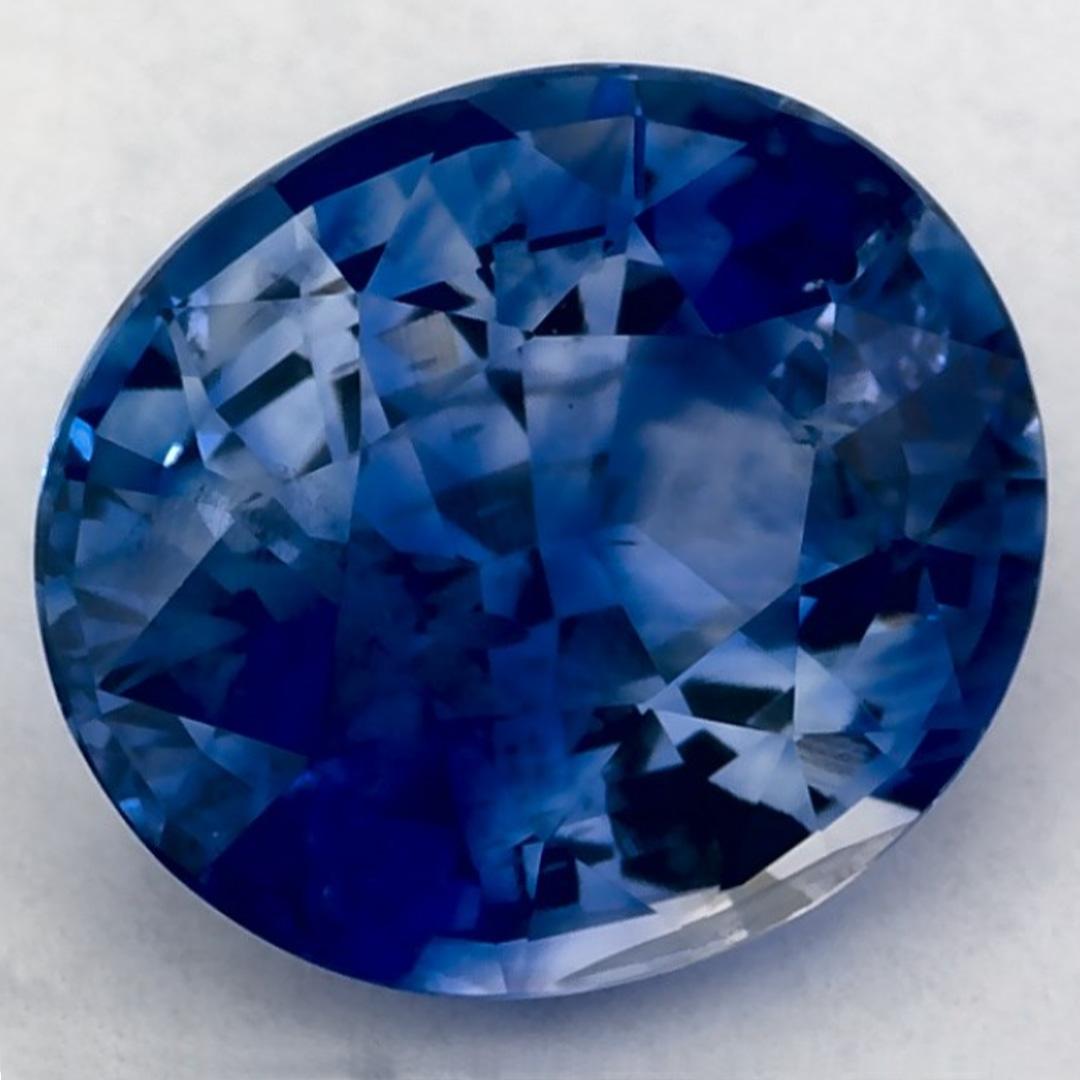 Taglio ovale 2.27 carati di zaffiro blu ovale sfuso in vendita