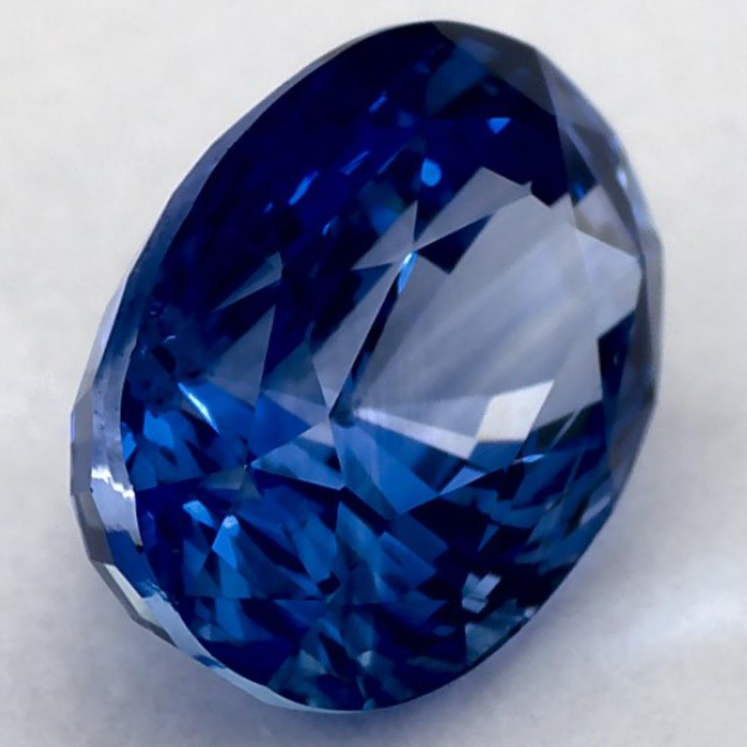 2.27 carati di zaffiro blu ovale sfuso in vendita 2