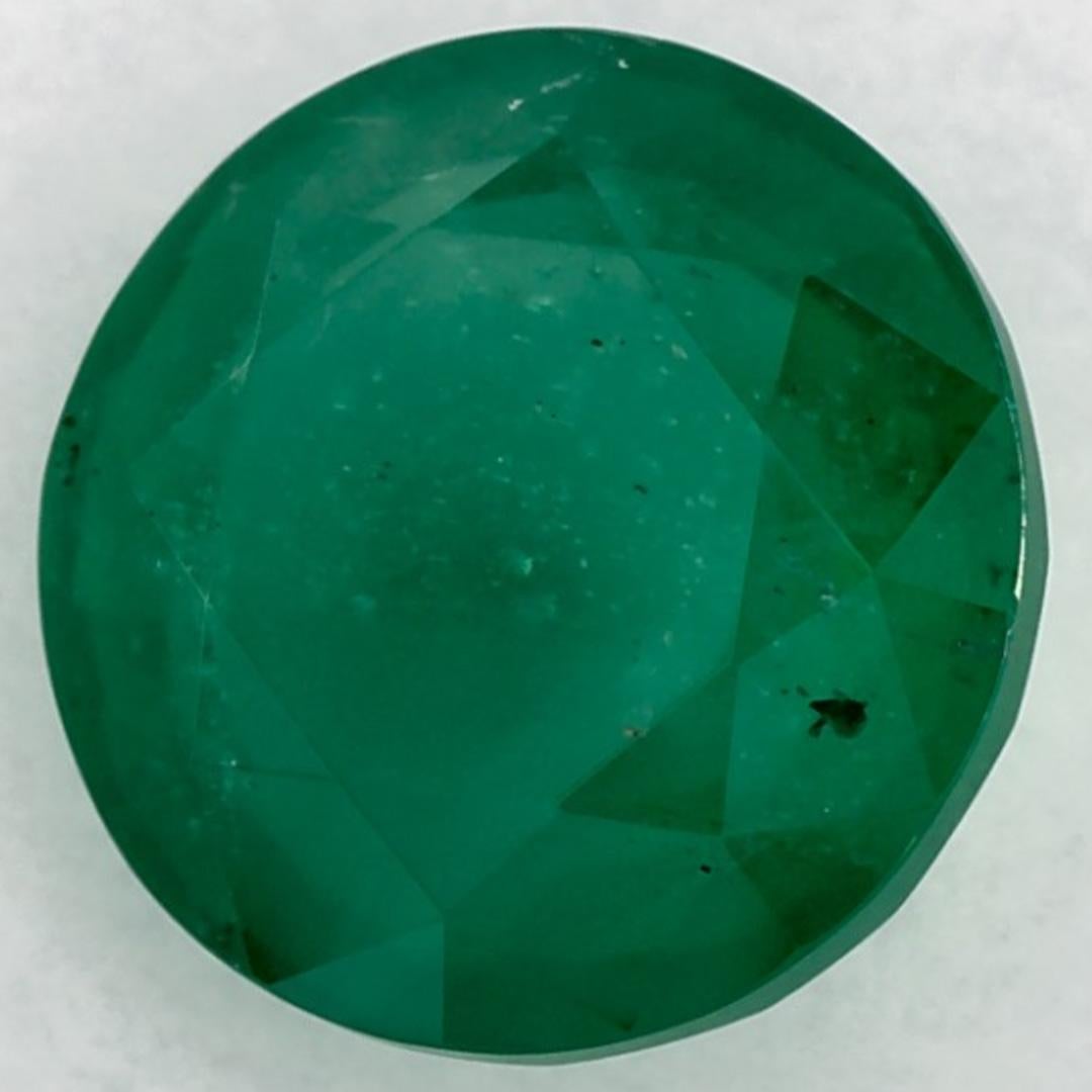 Round Cut 2.27 Ct Emerald Round Loose Gemstone For Sale