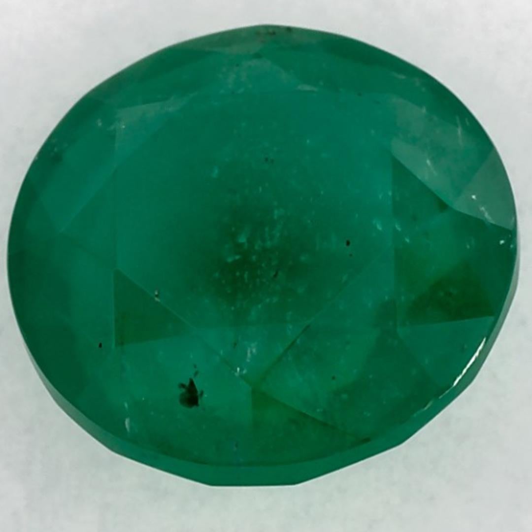 2.27 Ct Emerald Round Loose Gemstone In New Condition For Sale In Fort Lee, NJ